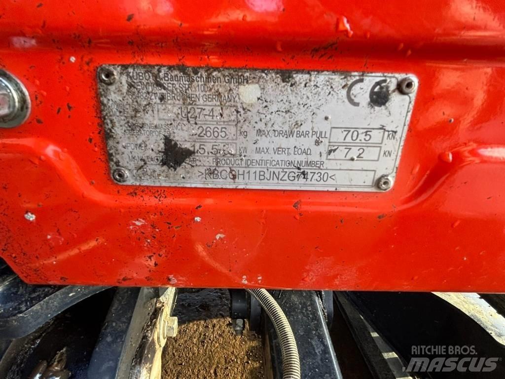 Kubota U 27-4 Mini ekskavatörler, 7 tona dek