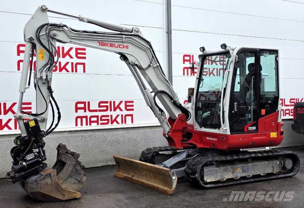 Takeuchi TB 260 Mini ekskavatörler, 7 tona dek