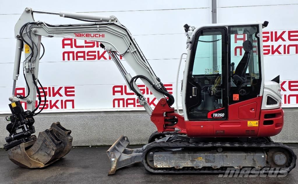 Takeuchi TB 260 Mini ekskavatörler, 7 tona dek