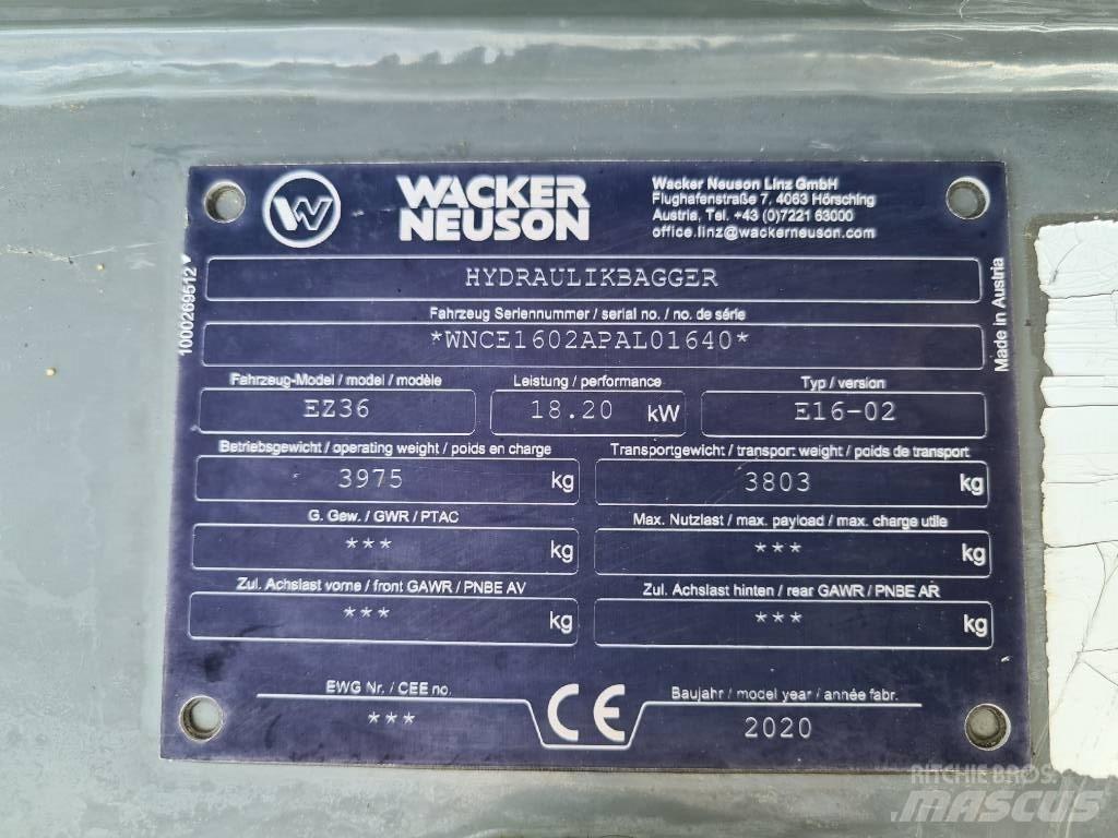 Wacker Neuson EZ36 Paletli ekskavatörler