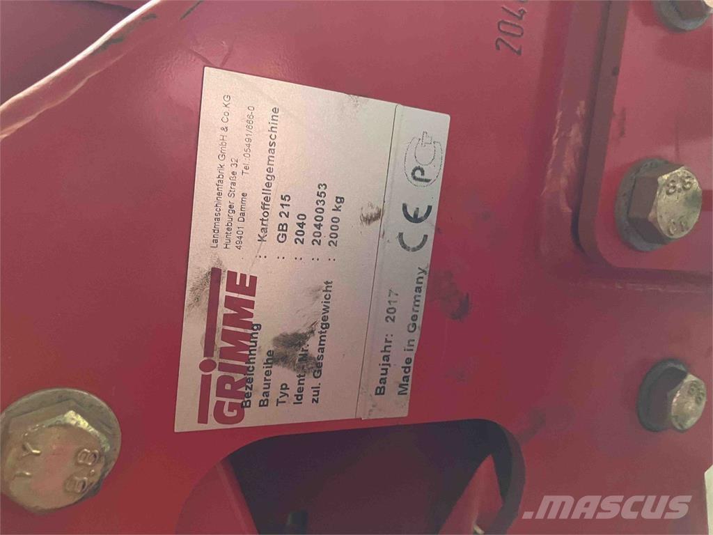 Grimme GB 215 Patates ekme makineleri