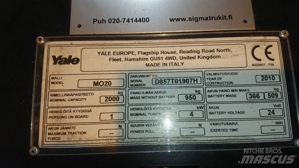 Yale MO20 Düsük seviye siparis toplayici