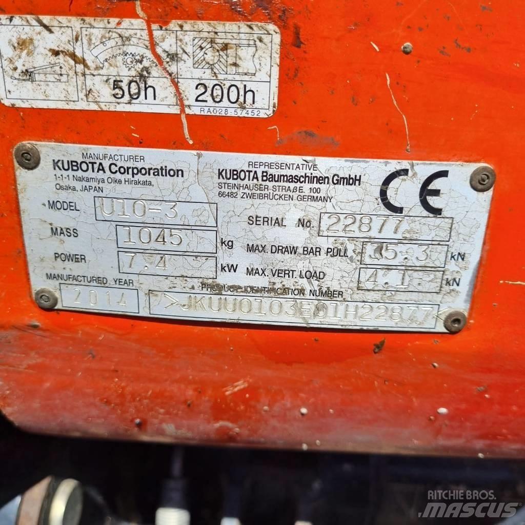 Kubota U 10-3a Mini ekskavatörler, 7 tona dek