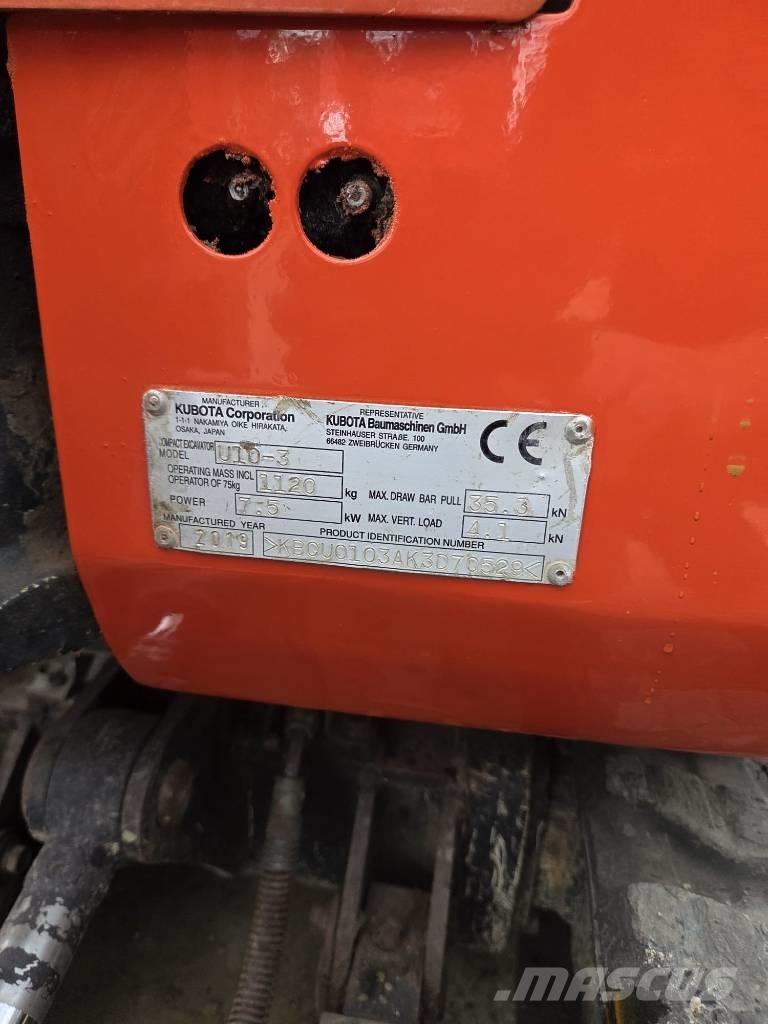 Kubota U 10-3 Mini ekskavatörler, 7 tona dek