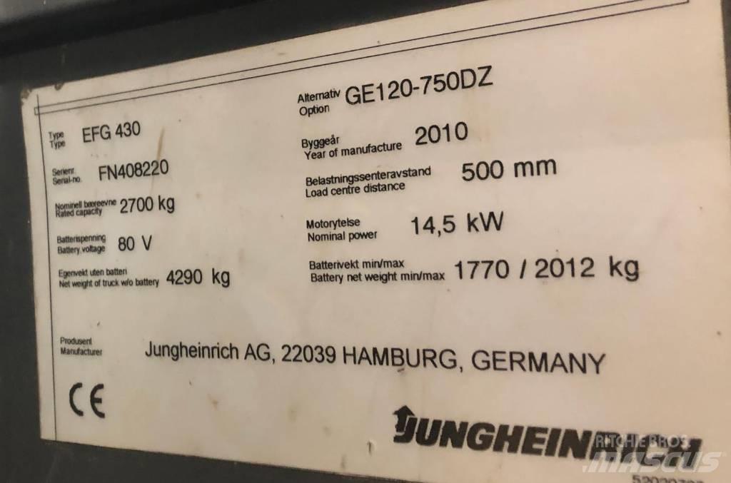 Jungheinrich EFG430 Elektrikli forkliftler