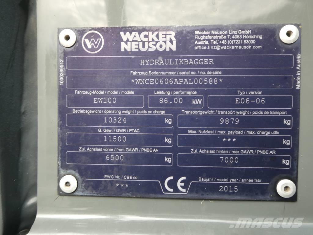 Wacker Neuson EW 100 Lastik tekerli ekskavatörler