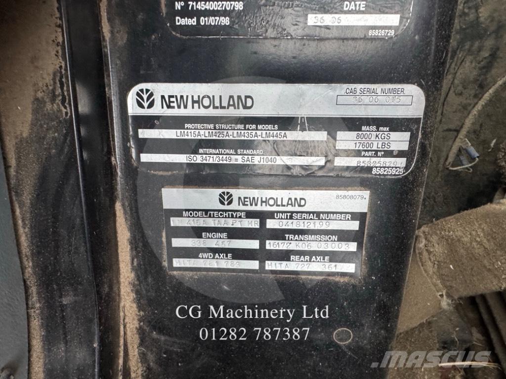New Holland LM 415 A Tarimsal teleskopik yükleyiciler