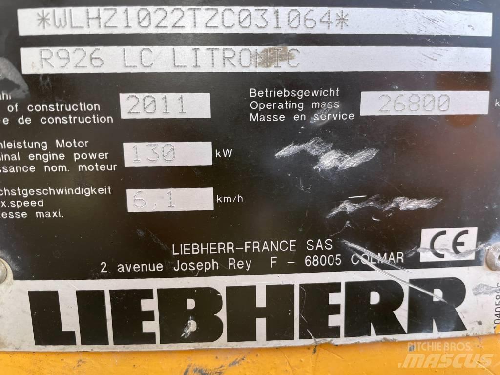 Liebherr R 926 LC Paletli ekskavatörler