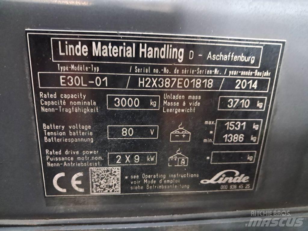 Linde E30L-01 Elektrikli forkliftler