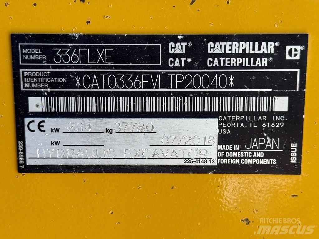 CAT 336 FL Paletli ekskavatörler
