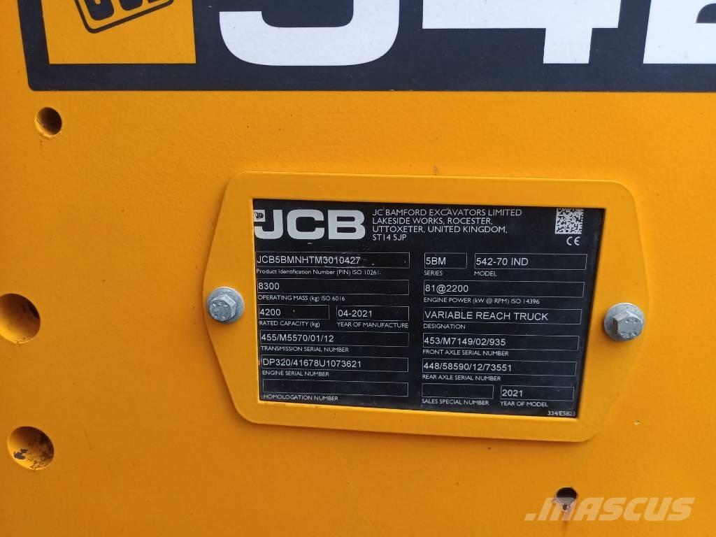 JCB 542-70 IND Teleskopik tekerlekli yükleyiciler