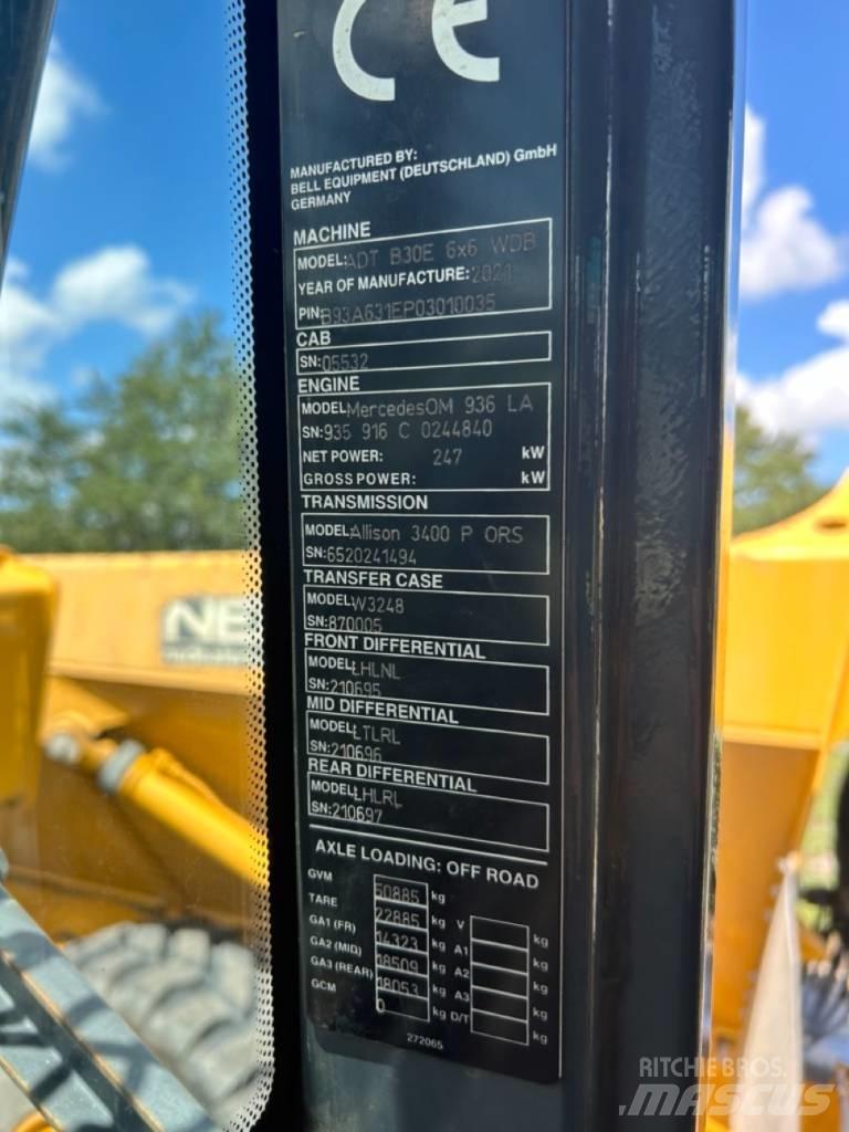 Bell B30E Belden kirma kaya kamyonu