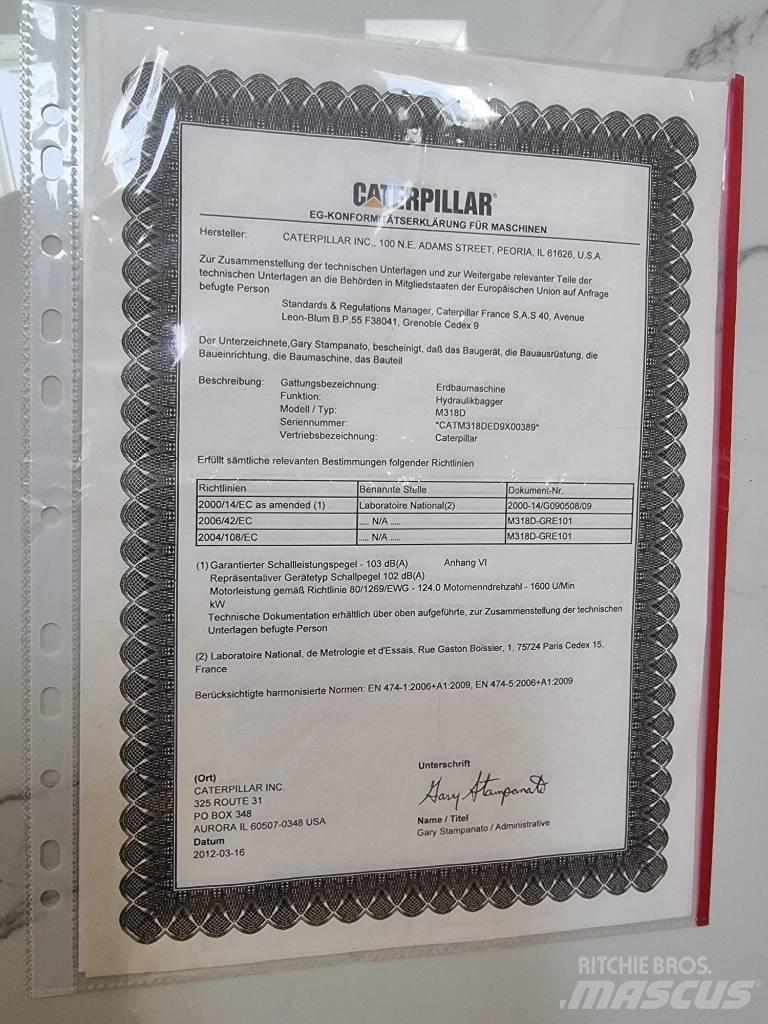 CAT 318D Atık taşıma araçları