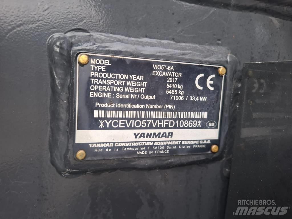 Yanmar Vio 57-6A Mini ekskavatörler, 7 tona dek