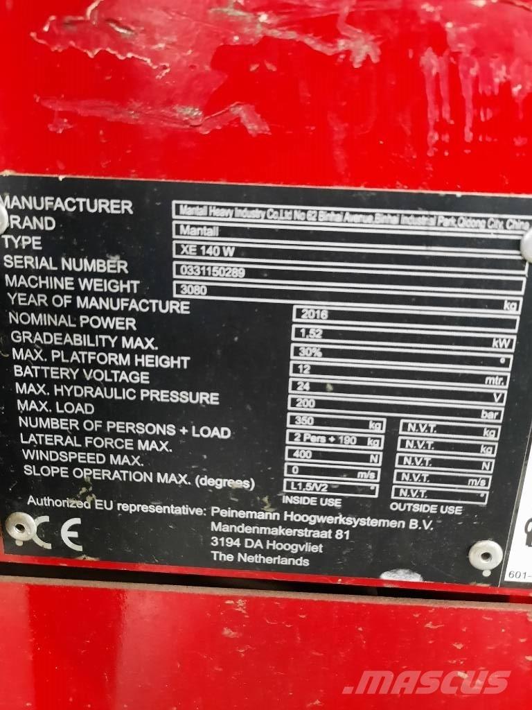 Mantall XE 140 W Makasli platformlar