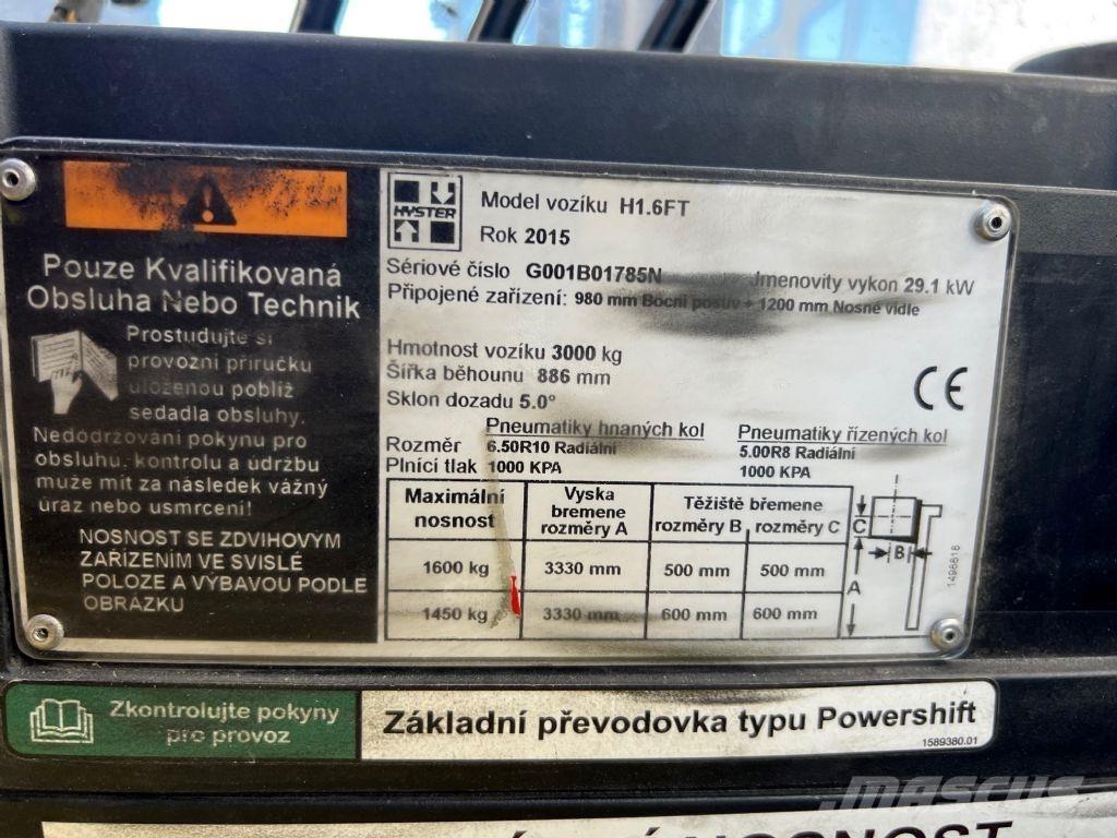 Hyster H 1.6 FT Dizel forkliftler