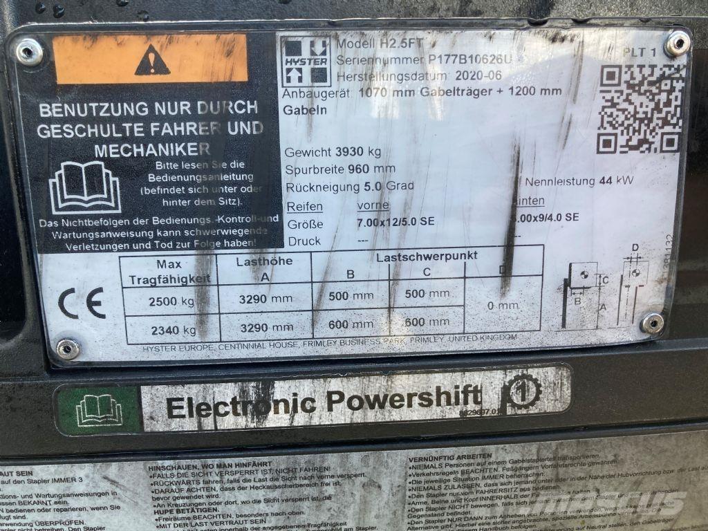 Hyster H 2.5 FT LPG'li forkliftler