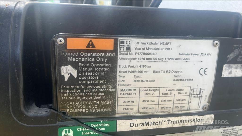Hyster H 2.5 FT Dizel forkliftler