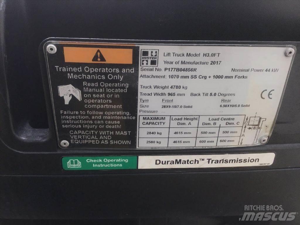 Hyster H 3.0 FT LPG'li forkliftler