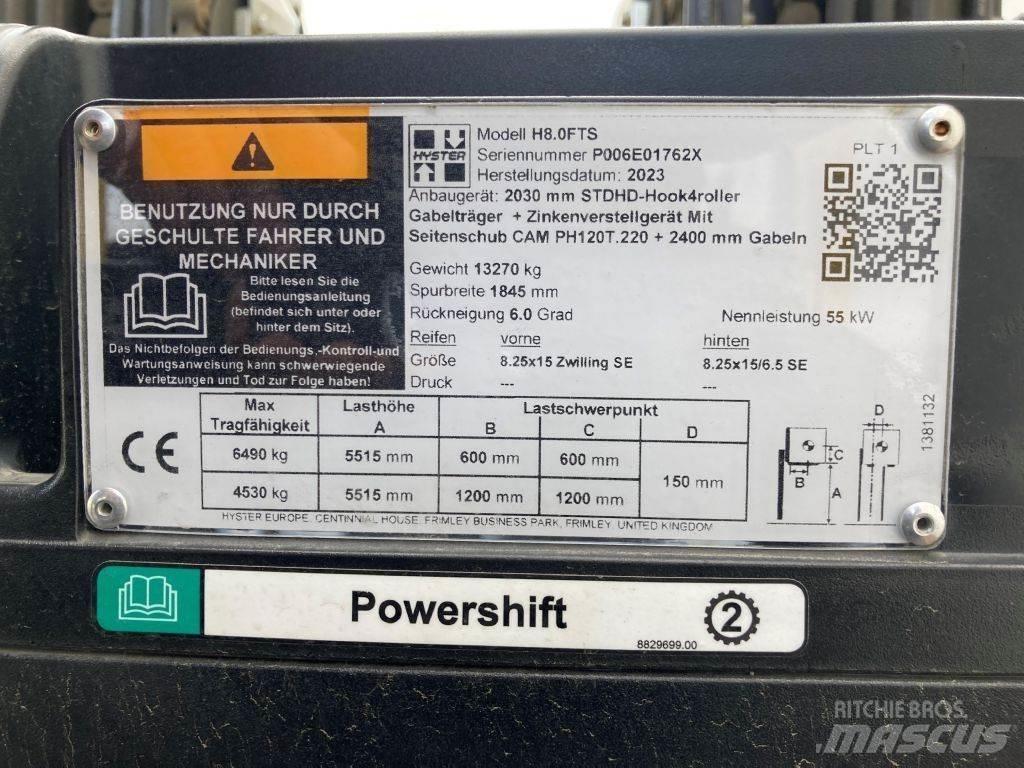 Hyster H 8.0 FTS Dizel forkliftler