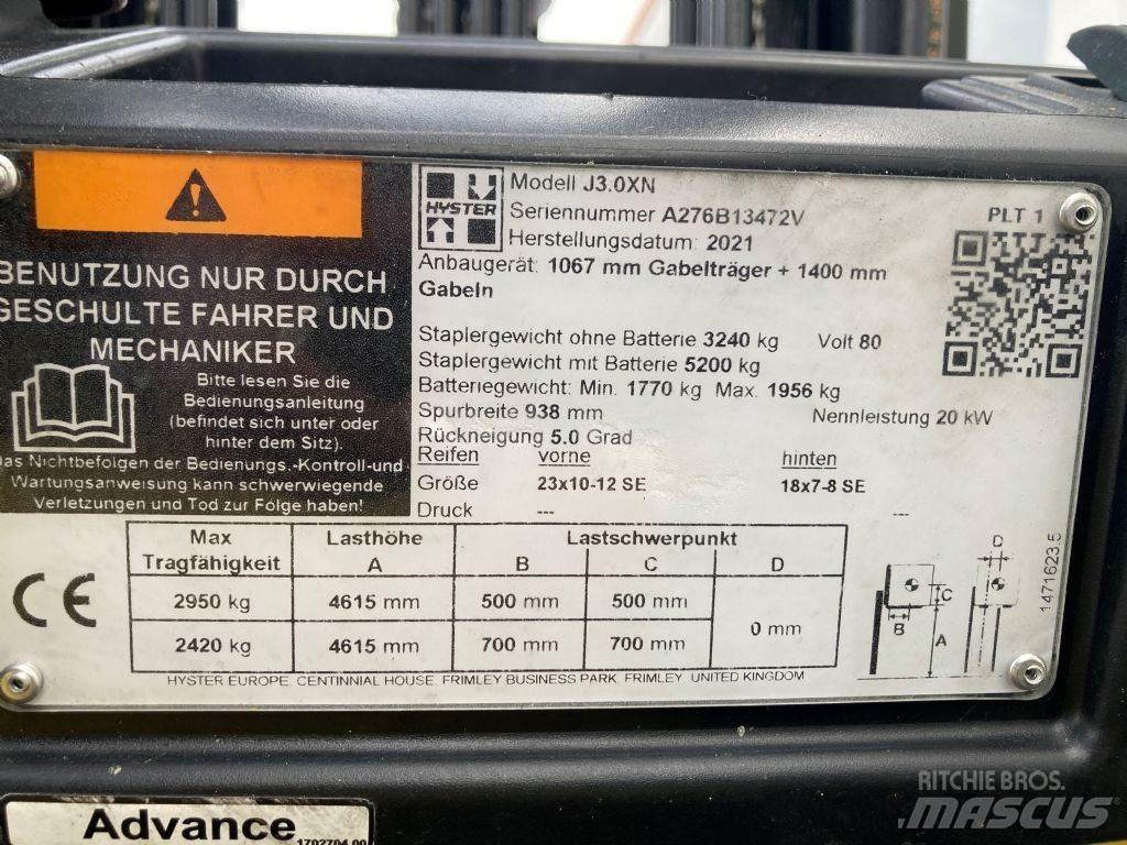Hyster J 3.0 XN Elektrikli forkliftler