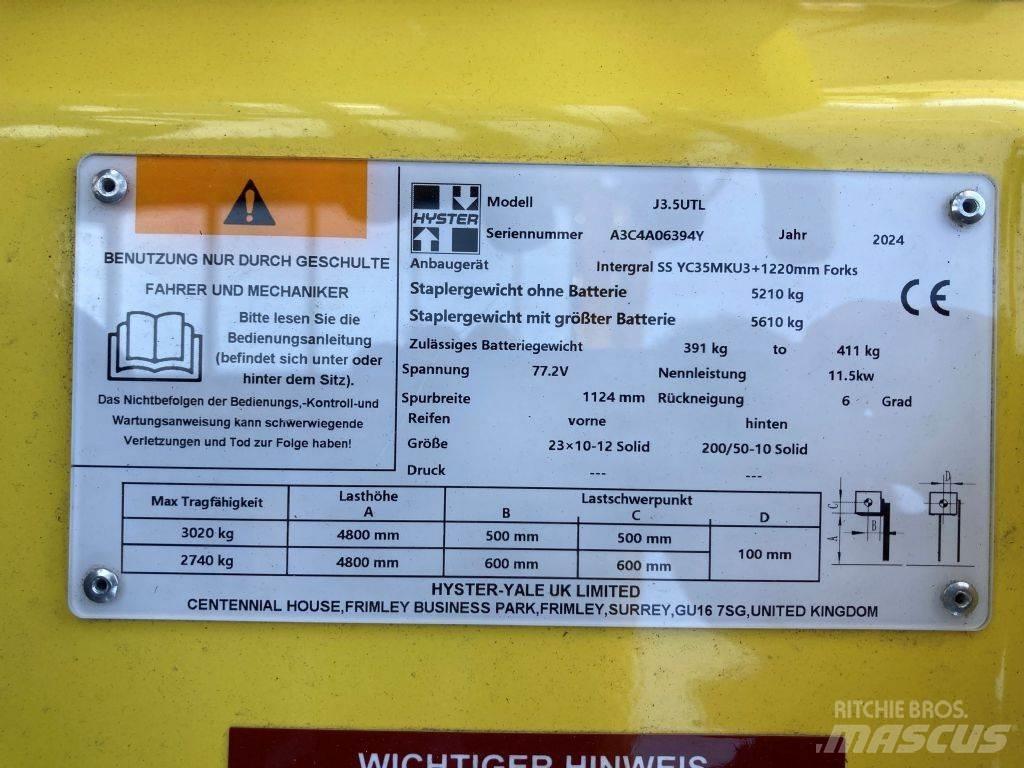 Hyster J 3.5 UTL Elektrikli forkliftler
