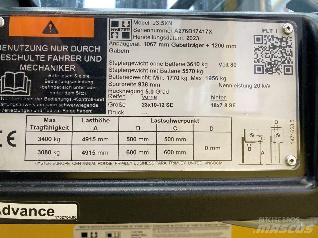 Hyster J 3.5 XN Elektrikli forkliftler