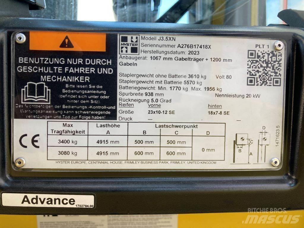 Hyster J 3.5 XN Elektrikli forkliftler