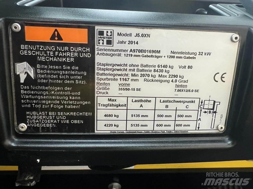 Hyster J 5.0 XN Elektrikli forkliftler