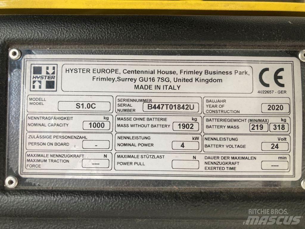 Hyster S 1.0 C Yaya kumandali istif makinasi