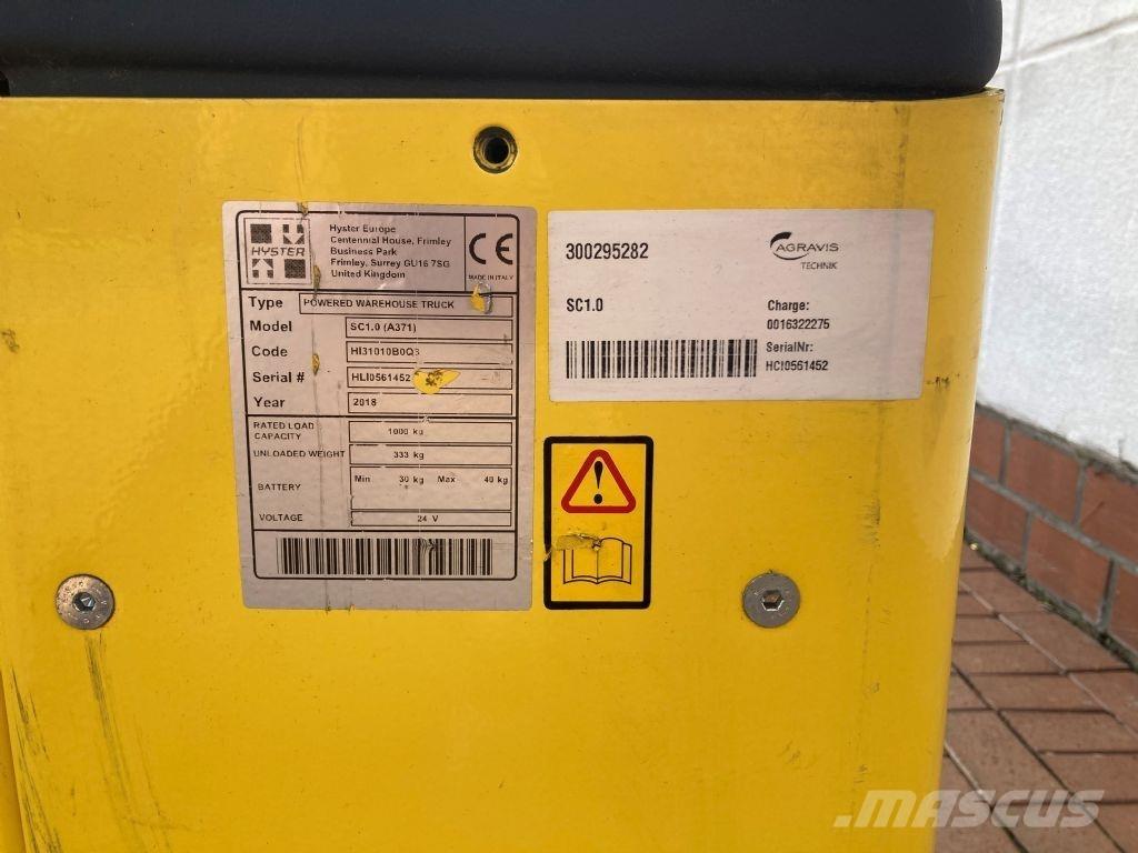 Hyster SC 1.0 Yaya kumandali istif makinasi