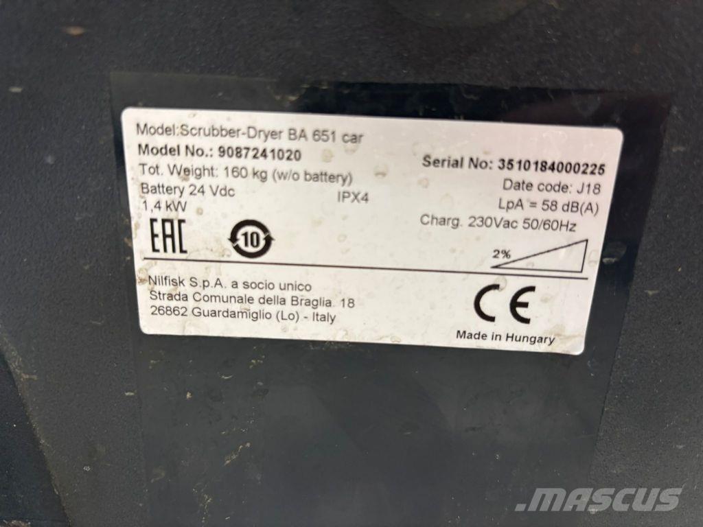 Nilfisk BA 651 Cadde süpürücüler