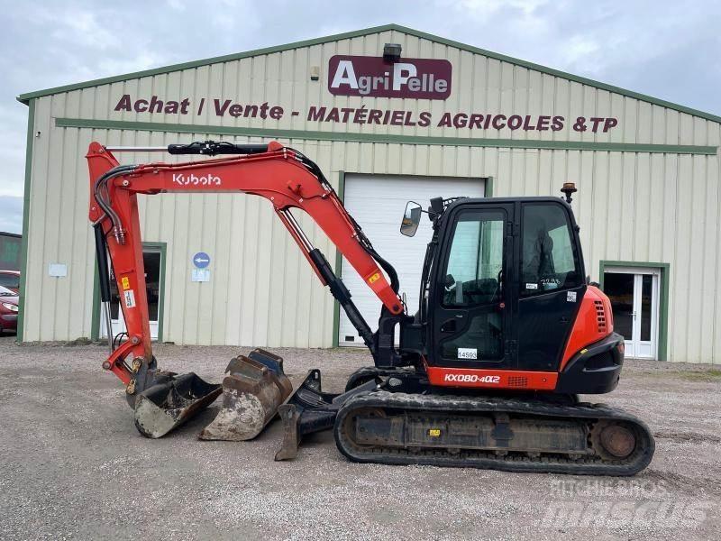 Kubota KX080-4 Mini ekskavatörler, 7 tona dek