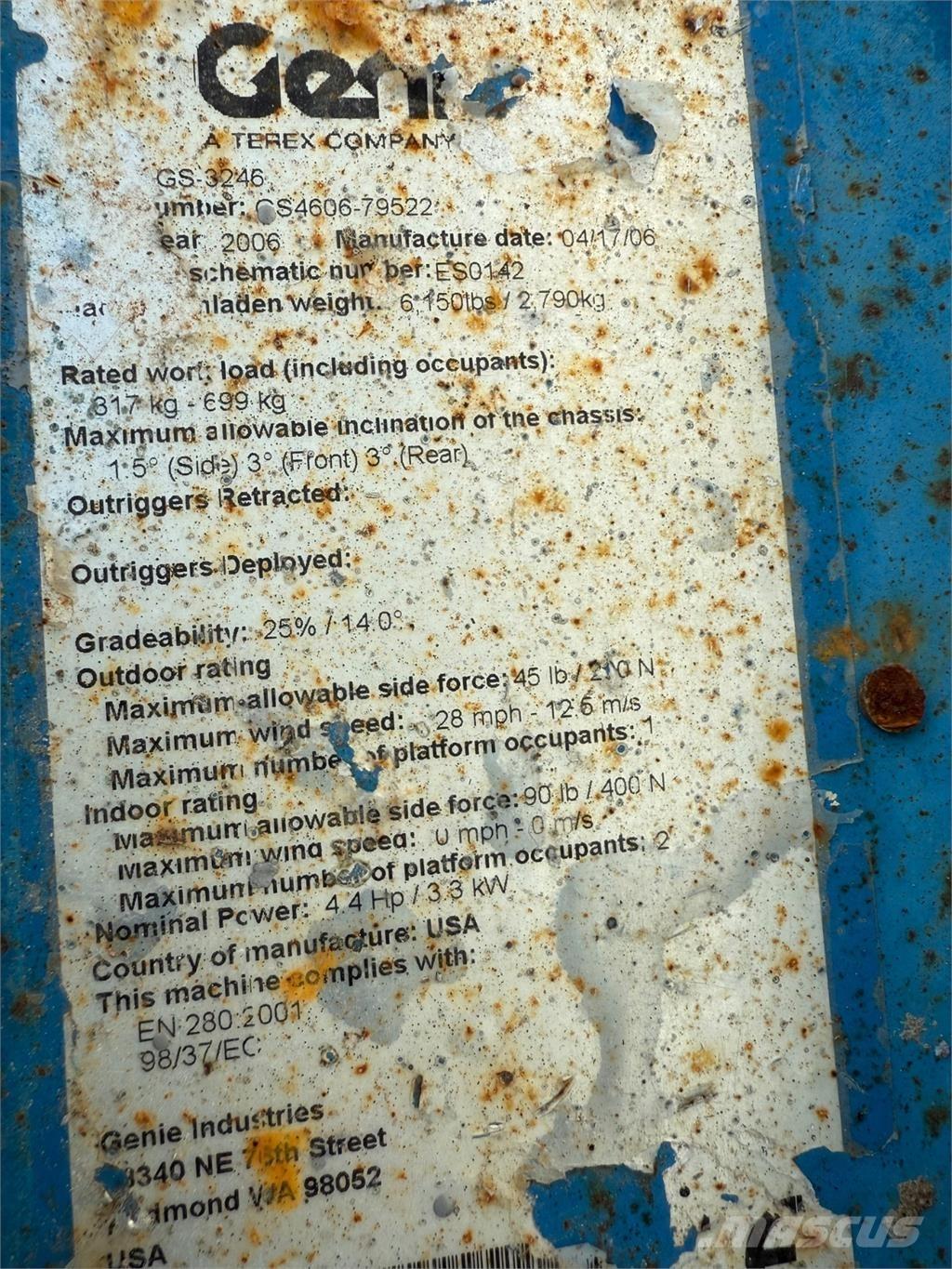 Genie GS3246 Makasli platformlar