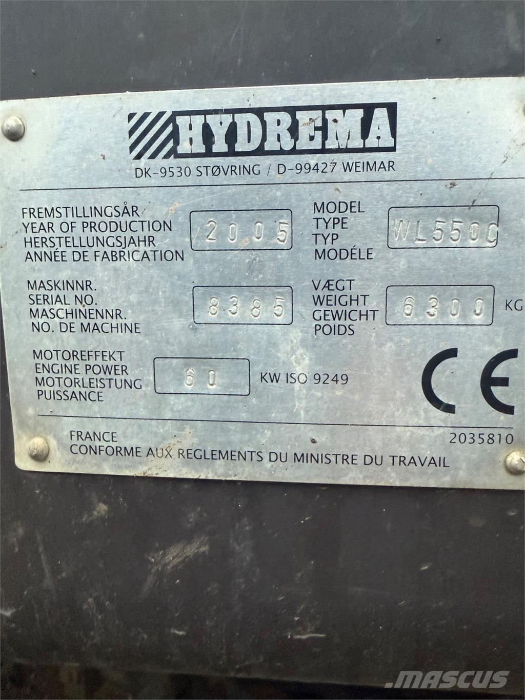 Hydrema WL550C Tekerlekli yükleyiciler