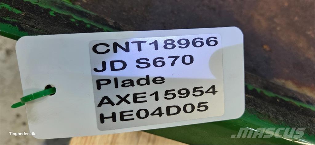 John Deere S670 Biçerdöver aksesuarlari