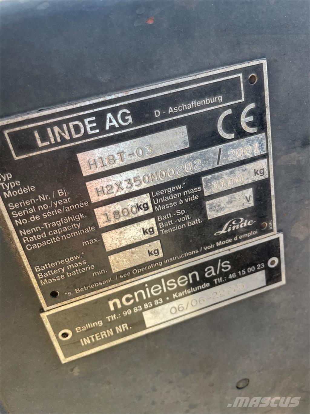 Linde H18T LPG'li forkliftler