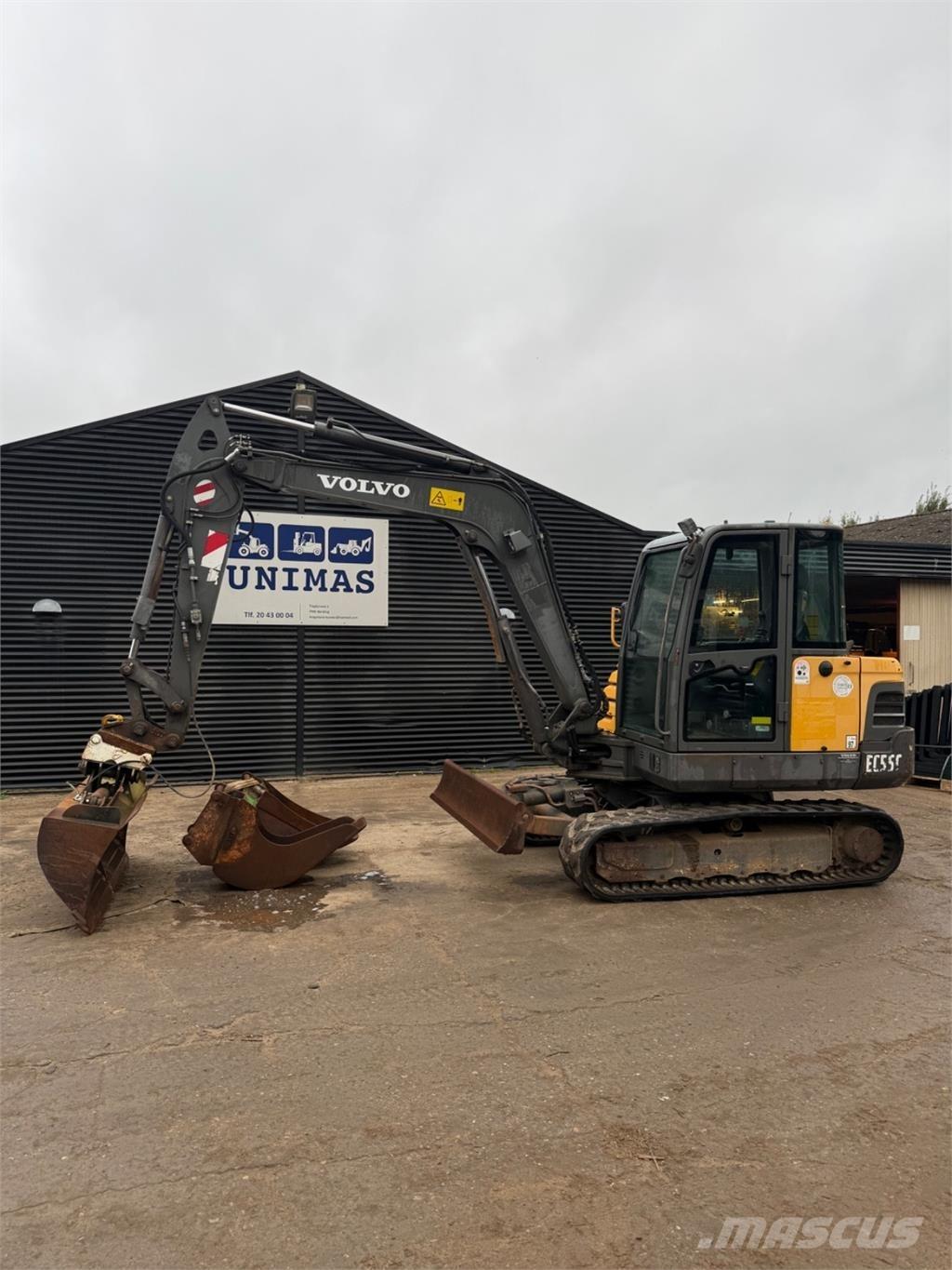Volvo EC55C Mini ekskavatörler, 7 tona dek