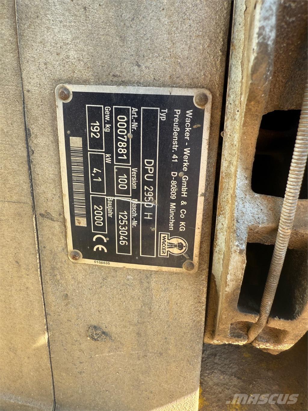 Wacker DPU2950 Kompaktörler