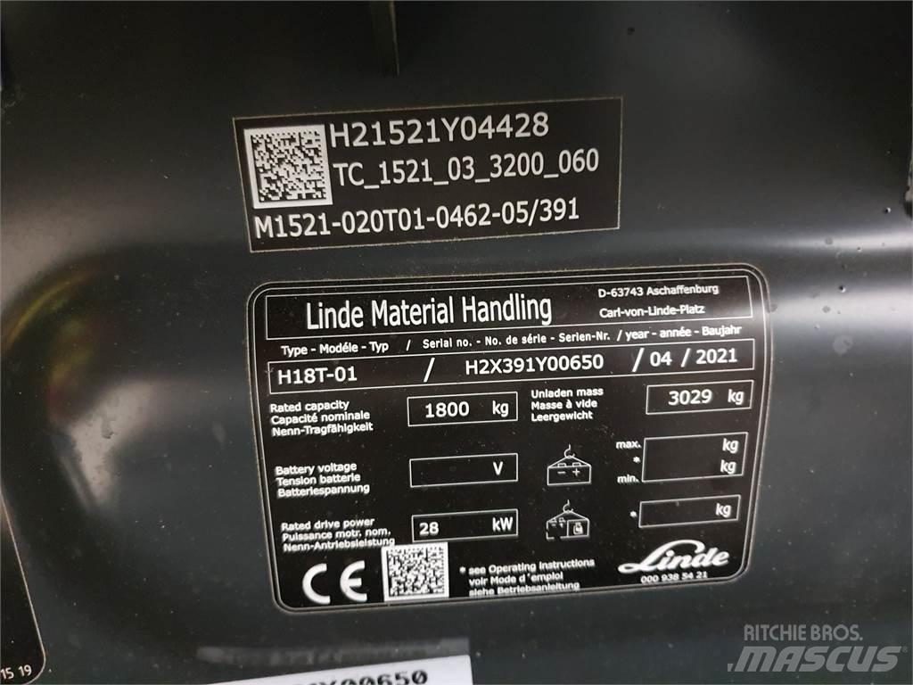 Linde H18T LPG'li forkliftler