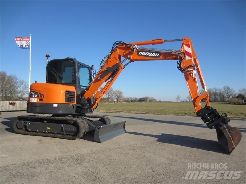 Doosan DX63-3 Mini ekskavatörler, 7 tona dek