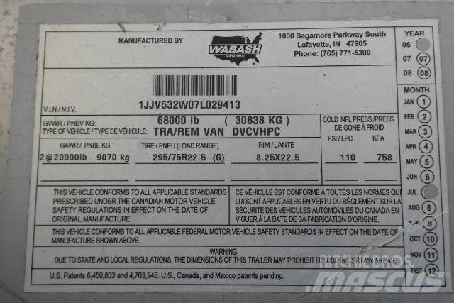 Wabash DVCVHPC Kapali kasa treylerler