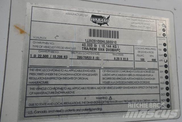 Wabash DVDBHPC Kapali kasa treylerler