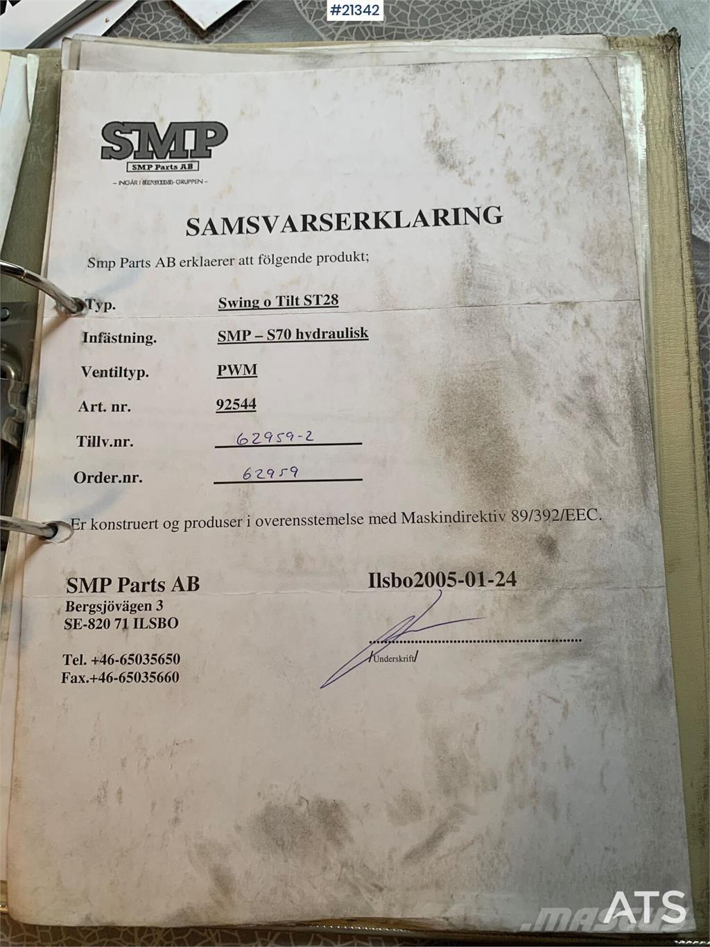 SMP S70 Rotortilt Diger parçalar