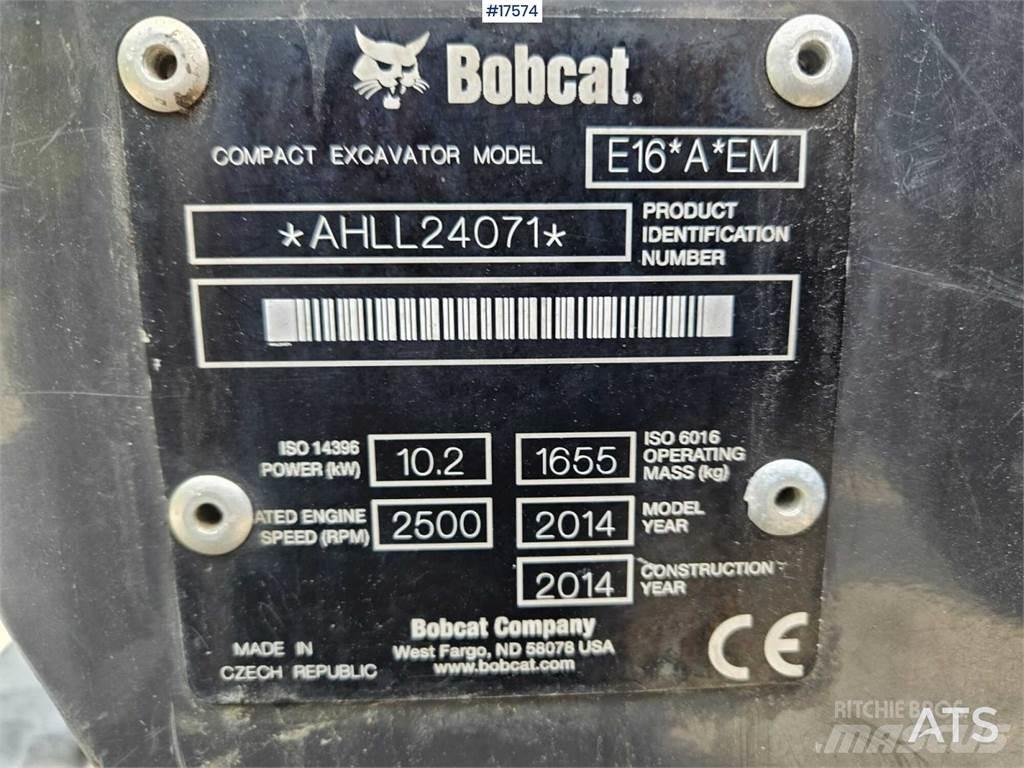 Bobcat E16 Mini ekskavatörler, 7 tona dek