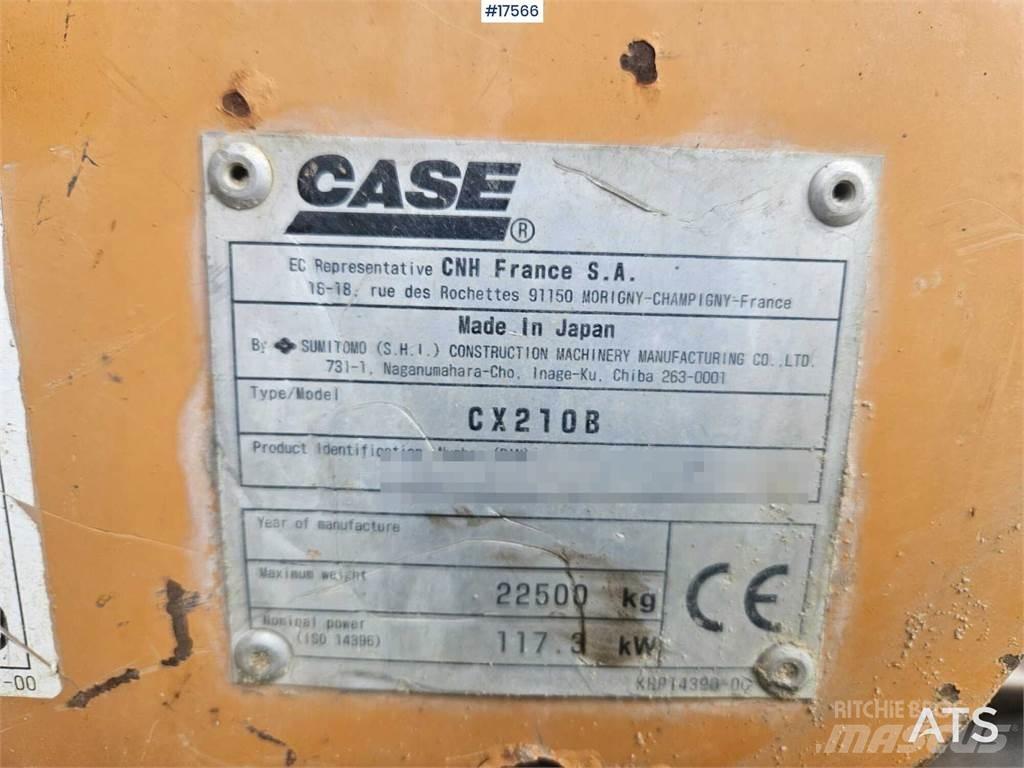 CASE CX210B Paletli ekskavatörler