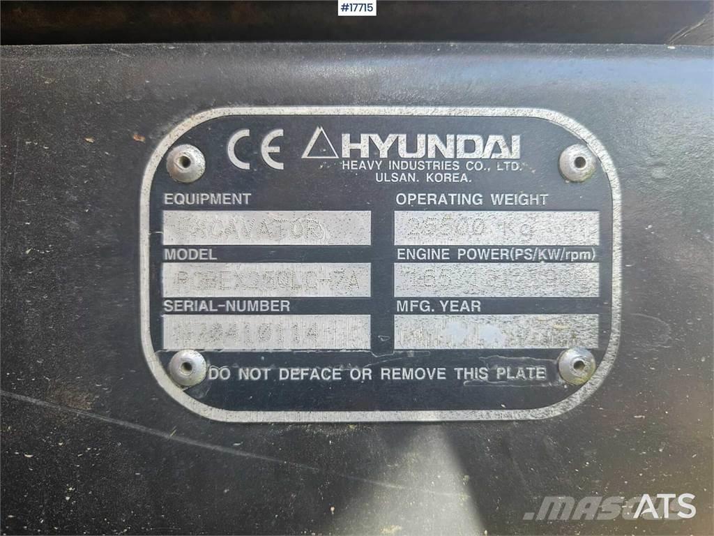 Hyundai 250 LC- 7A Paletli ekskavatörler