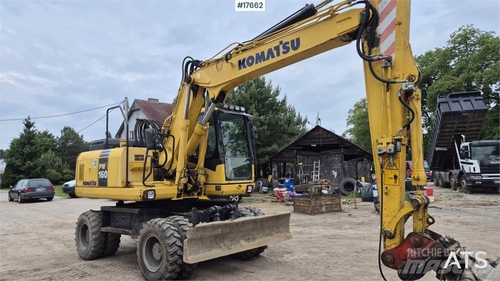Komatsu PW 160 Lastik tekerli ekskavatörler