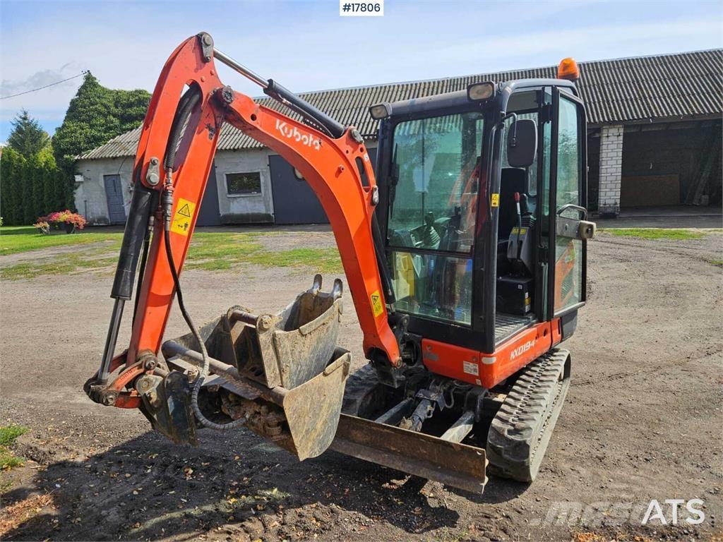 Kubota KX019-4 Mini ekskavatörler, 7 tona dek