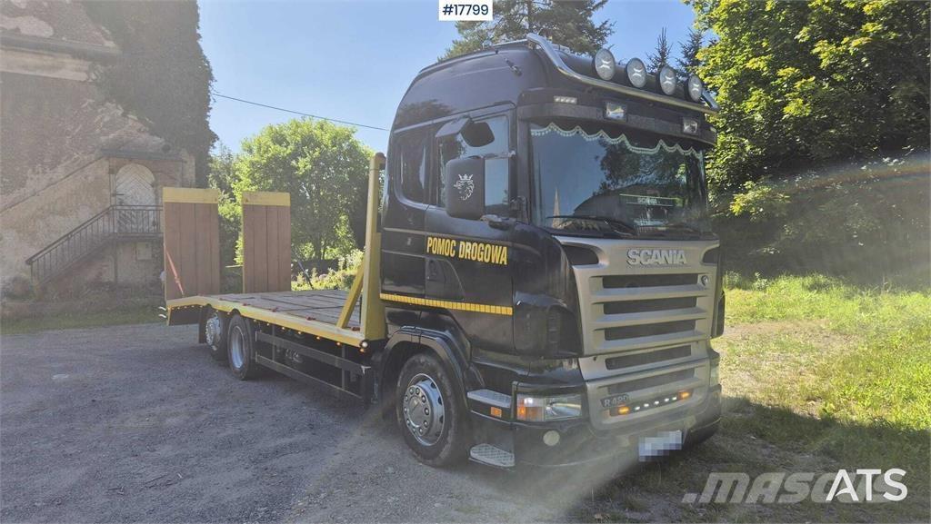 Scania R420 Düz Platformlu Oto Çekiciler/vinçli kamyonlar